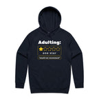 Adulting, One Star - Mens Hoodie Navy Mens Hoodie Printed In Australia