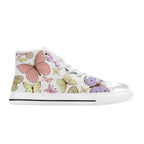 Cartoon Butterfly - Kids High Top Canvas Shoes