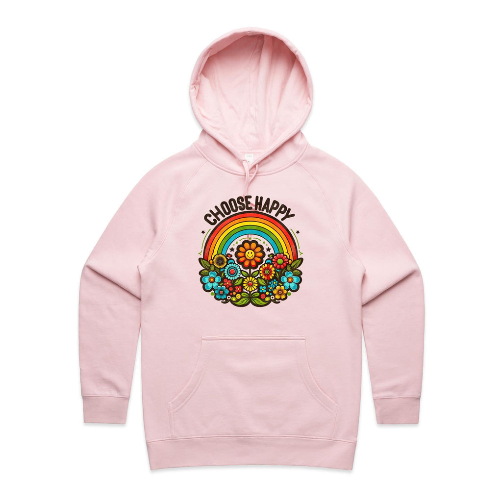 Choose Happy - Womens Hoodie