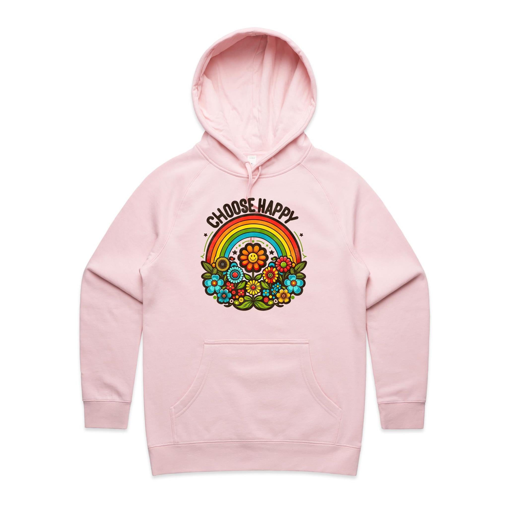 Choose Happy - Womens Hoodie