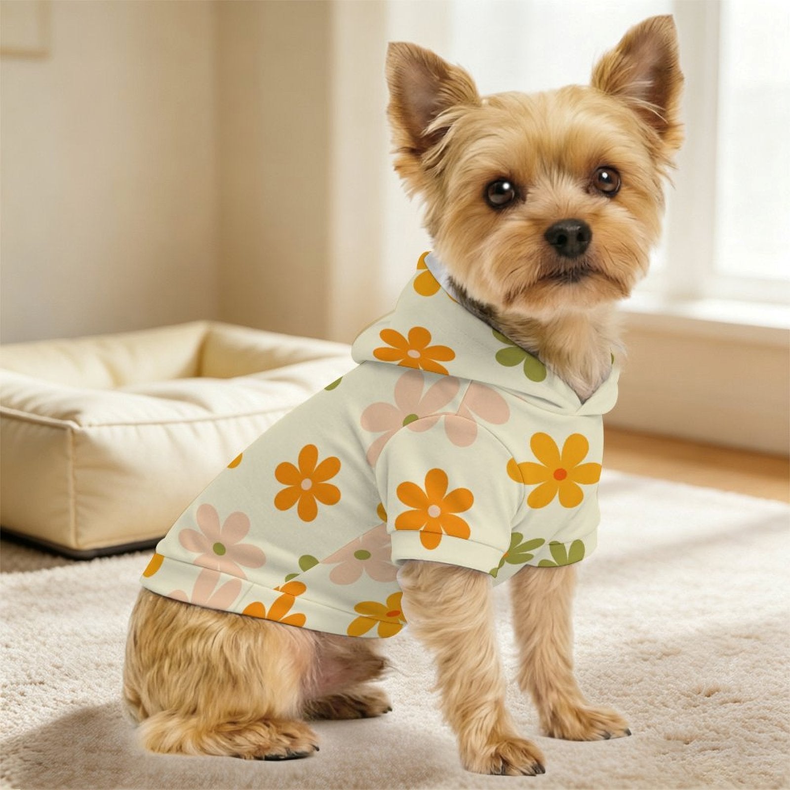 Cute Daisies Pet Hoodie (Small Size)