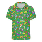 Bright 80's Kids Youth Short Sleeve Button Up Shirt