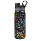 Math Scribbles - Insulated Water Bottle with Dual-Use Lid (18oz) One Size Insulated Water Bottle with Dual-Use Lid (18oz) Maths Printed Offshore