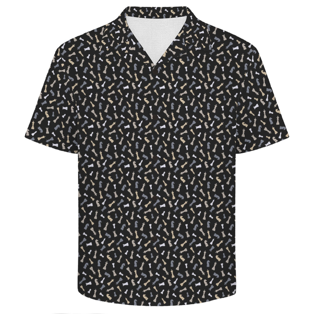Chess Pattern Men's Crinkle Hawaiian Shirt