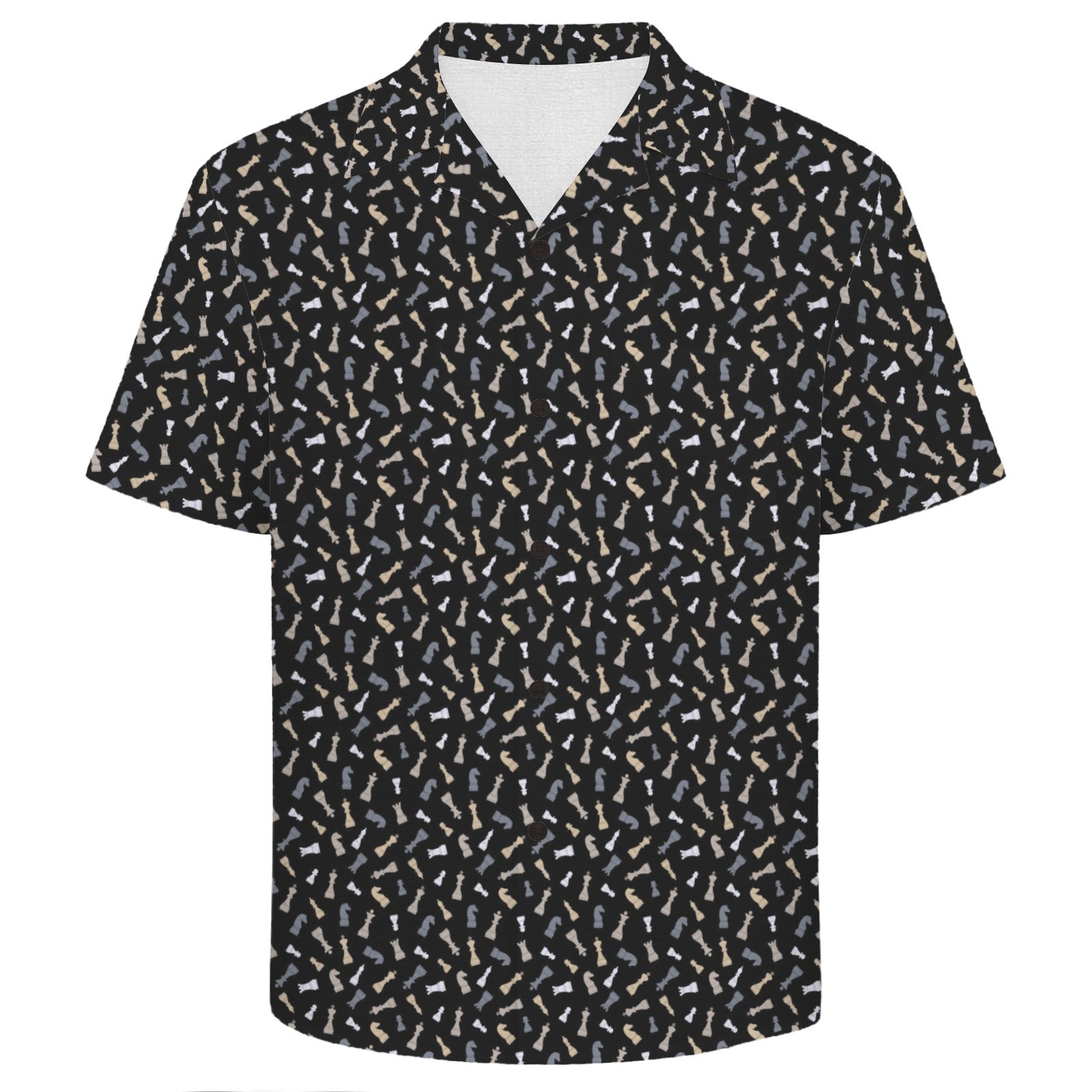 Chess Pattern Men's Crinkle Hawaiian Shirt