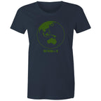 No Planet B, Earth - Womens T-shirt Navy Womens T-shirt Environment Printed In Australia