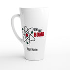 Personalised Mug - I'm The Bomb, Atom - White Latte 17oz Ceramic Mug Default Title Personalised Latte Mug customise Globally Fulfilled Name Personalise Science