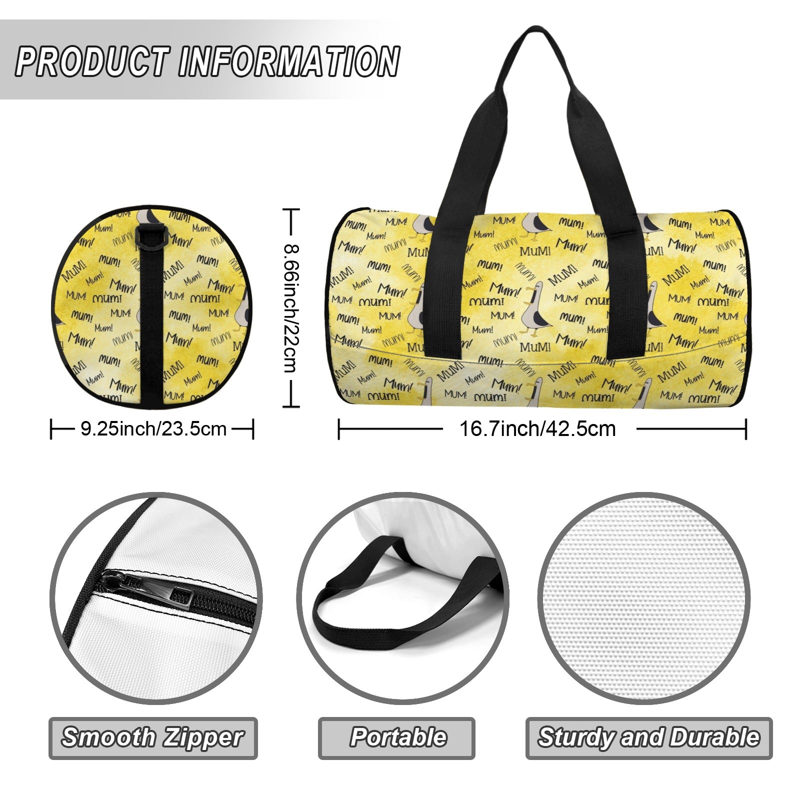 Seagull Mum Duffle Bag Duffle Bag Printed Offshore