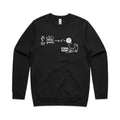 Cat String Theory Physics AS Colour Stencil Crew Sweatshirt