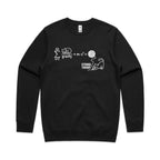 Cat String Theory Physics AS Colour Stencil Crew Sweatshirt