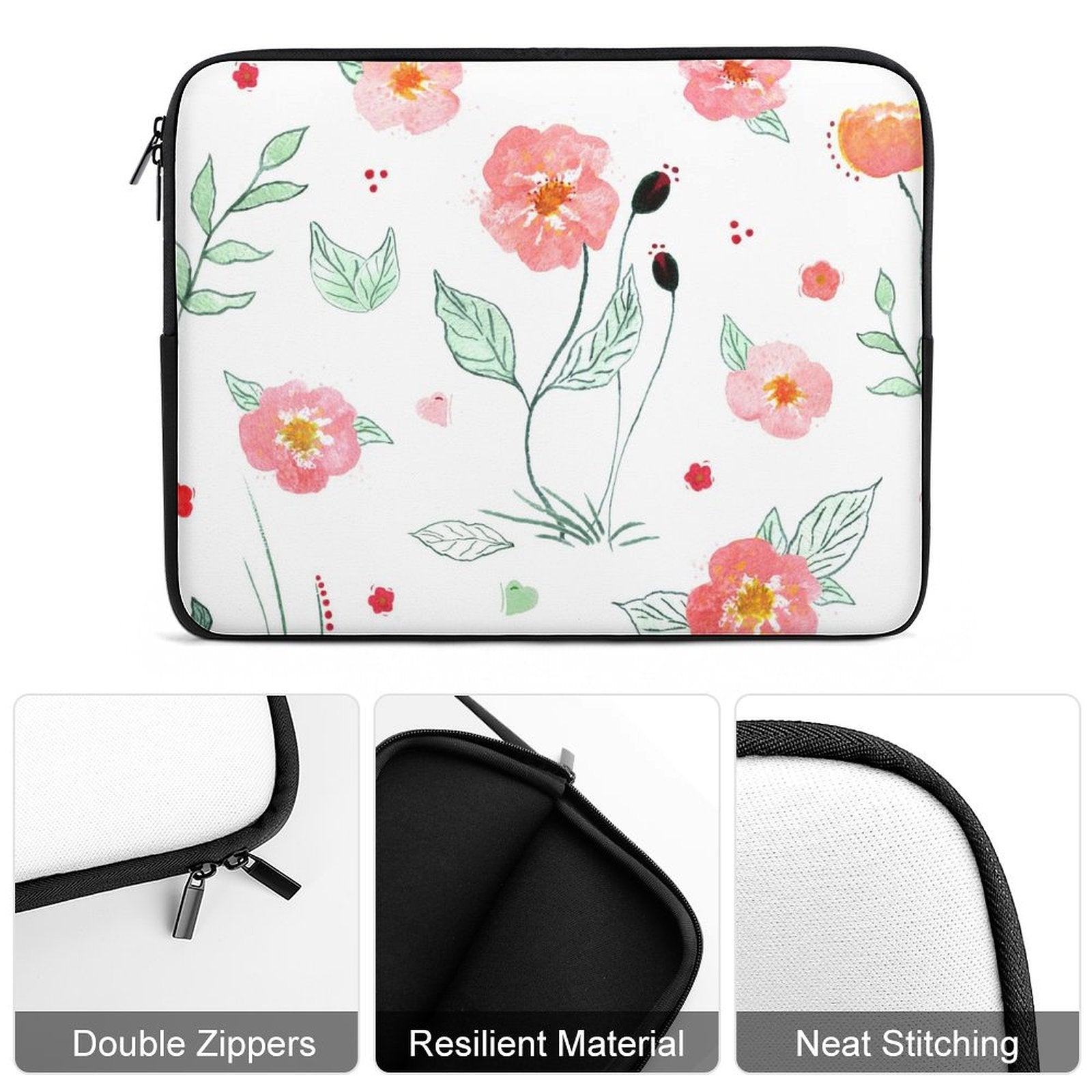 Watercolour Floral Laptop Sleeve (Multiple Sizes) Laptop Sleeve Plants Printed Offshore