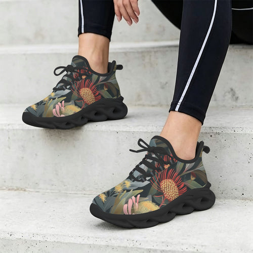 Australian Native Flowers Women's Twisted Sole Sneakers Twisted Sole Sneakers for Women Plants Printed Offshore