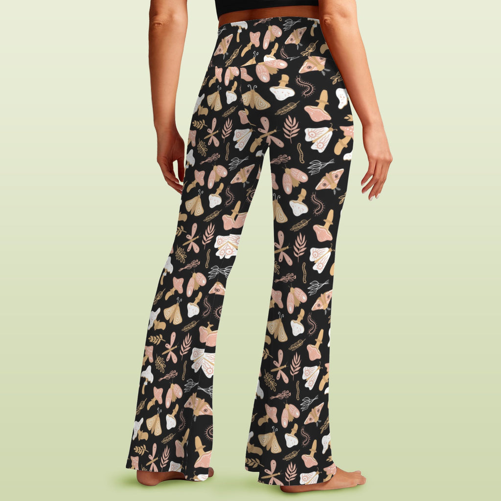Magic Moth High Waist Crossover Tummy Control Flare Leggings High Waist Flare Leggings Printed Offshore