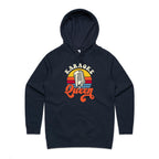 Karaoke Queen - Womens Hoodie Navy Womens Hoodie Music Printed In Australia