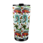 Surfing Safari 20oz Mobile Tumbler with Lid (Black Lock) 20oz Travel Mug Printed Offshore Surf