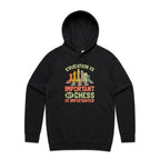Chess And Education - Mens Hoodie Black Mens Hoodie Chess Games Printed In Australia