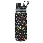 Quavers, Music Notes - Insulated Water Bottle with Dual-Use Lid (18oz) One Size Insulated Water Bottle with Dual-Use Lid (18oz) Music Printed Offshore