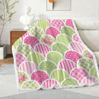 Floral Tabs - Double-Layer Fleece Blanket 51"x59"