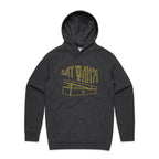 Say Wah, Guitar Pedal - Mens Hoodie Asphalt Marle Mens Hoodie Music Printed In Australia