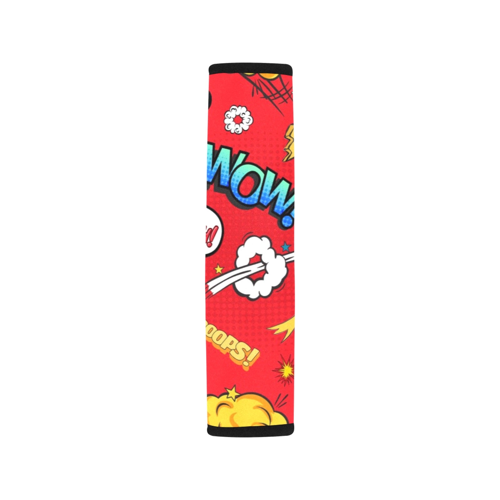 Comic Book Red Car Seat Belt Cover 7''x10'' (Pack of 2) Car Seat Belt Cover 7x10 (Pack of 2) comic Printed Offshore