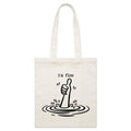 I'm Fine Drowning Thumbs Up Parcel Canvas Tote Bag