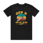 Gen X, Metal Slide Strong Men's AS Colour T-shirt Black Mens T-shirt Printed In Australia