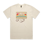Best Pa Ever, Cassette Tape AS Colour Heavy Faded Tee Unisex Faded ecru Heavy Faded T-shirt Dad Music Printed In Australia