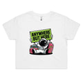 Astronaut Anywhere But Here Women's AS Colour Crop Tee