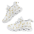 Golden Music Notes Women's Twisted Sole Sneakers