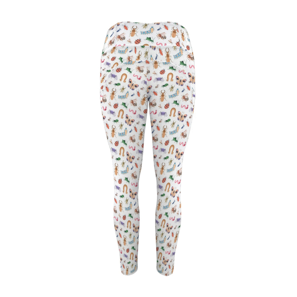 Cute Bugs Women's High Waist Pockets Yoga Leggings Women's High Waist Pockets Yoga Leggings animal Printed Offshore