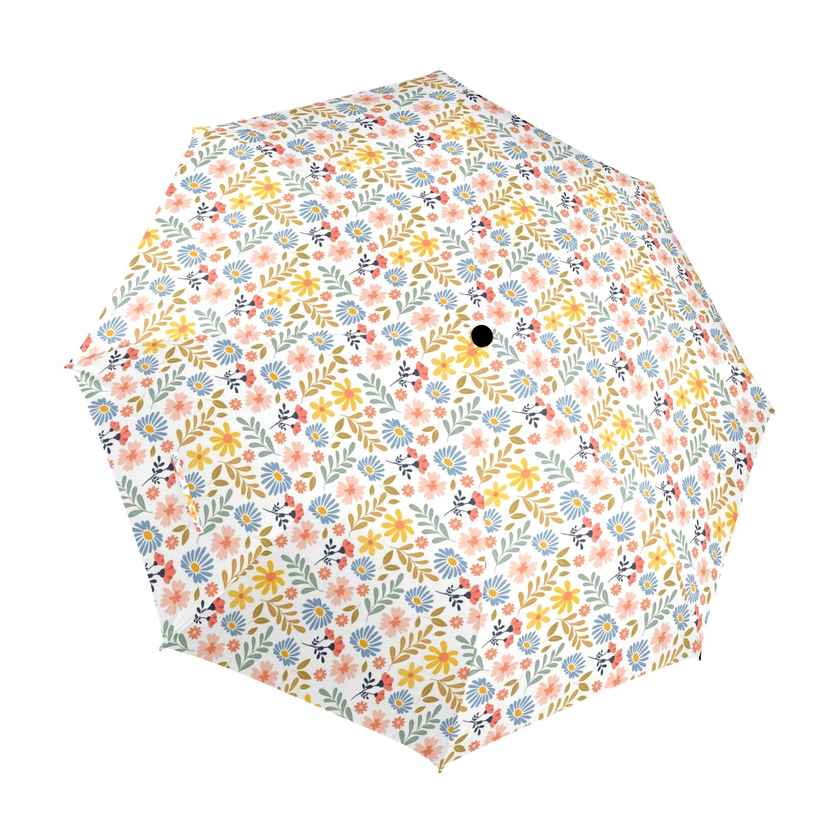 Boho Flowers And Leaves Umbrella One Size Umbrella Plants Printed Offshore
