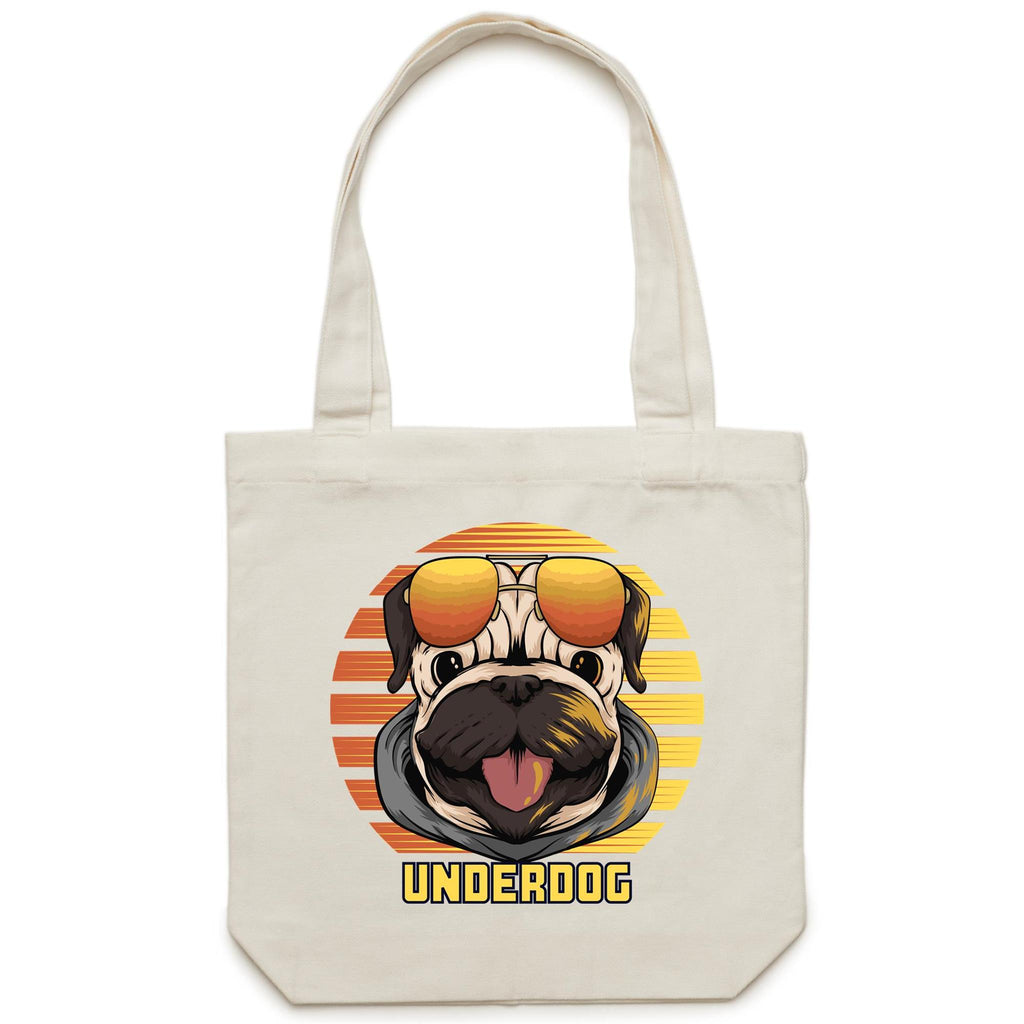 Underdog - Canvas Tote Bag Cream One Size Tote Bag Printed In Australia