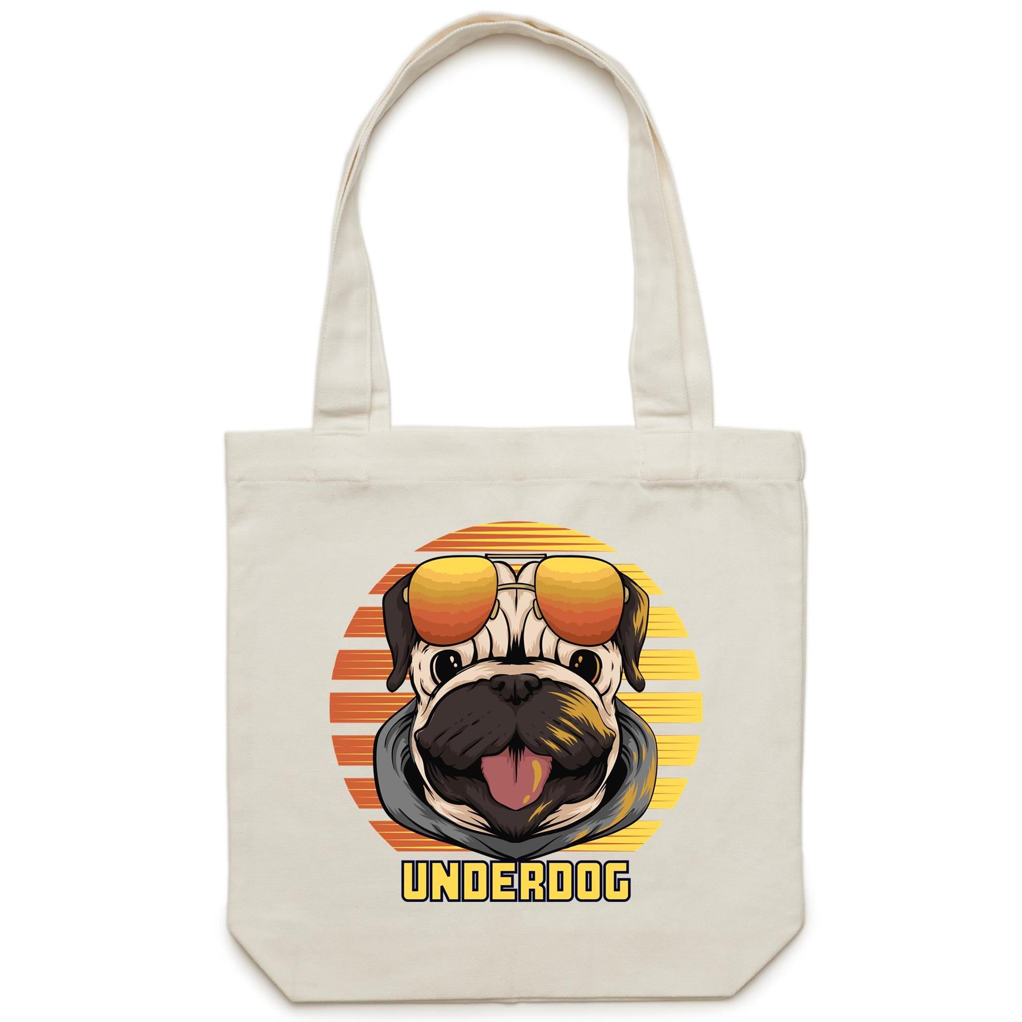 Underdog - Canvas Tote Bag Cream One Size Tote Bag Printed In Australia