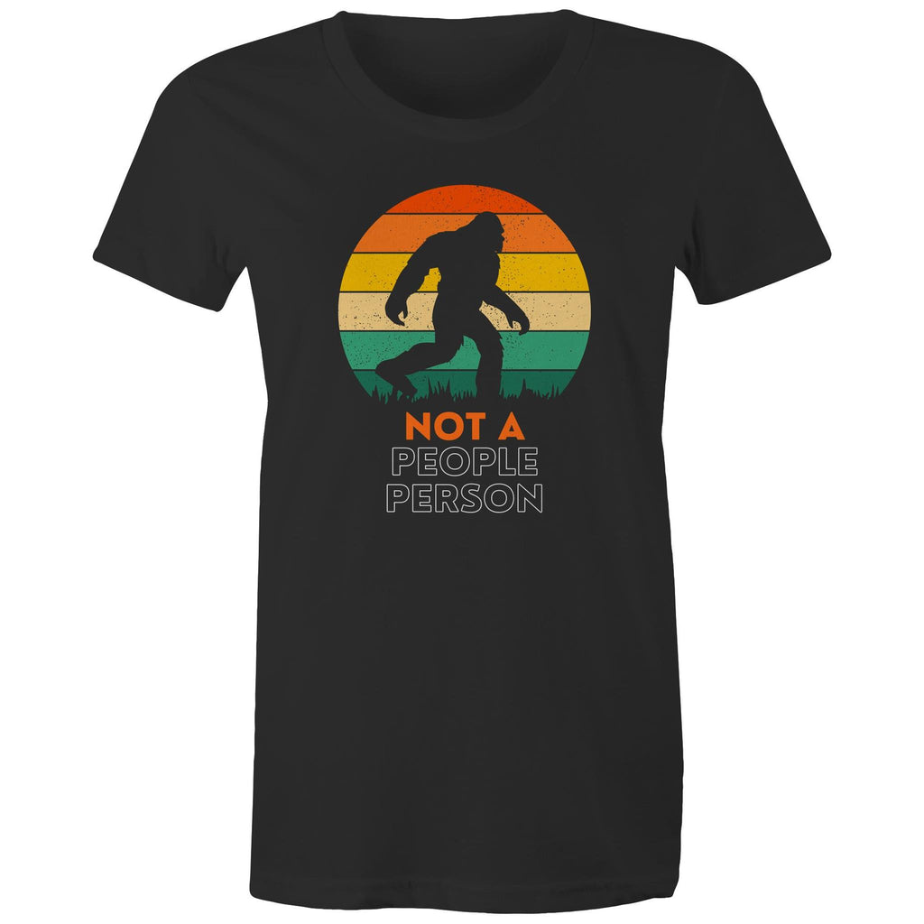 Not A People Person - Womens T-shirt Black Womens T-shirt Printed In Australia