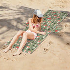 Mushroom Garden Beach Chair Towel Cover with Side Pockets