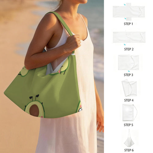 Avocado Characters Beach Chair Towel Cover with Side Pockets Beach Chair Towel Cover with Side Pockets Food Printed Offshore