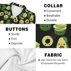 Cute Avocados Men's Short Sleeve Hawaiian Shirt Men's Hawaiian Shirt (New) Food Printed Offshore