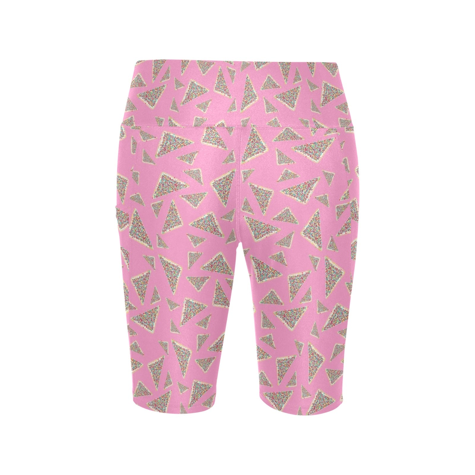 Fairy Bread Pink Women's Bike Shorts With Side Pockets Women's Bike Shorts Food Printed Offshore