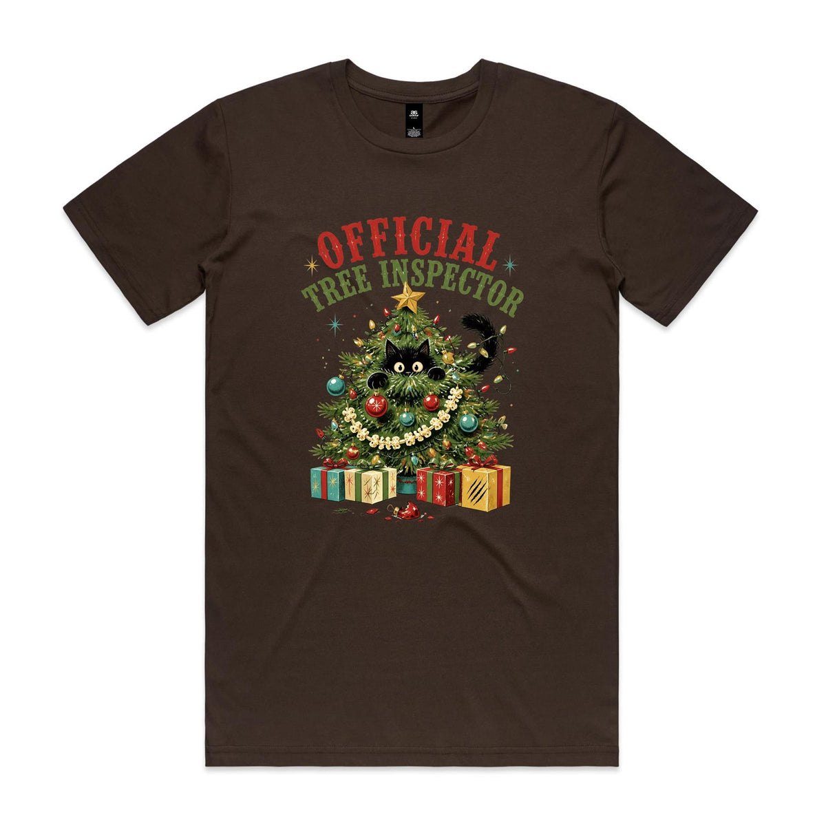 Official Tree Inspector Cat Men's Christmas T-shirt
