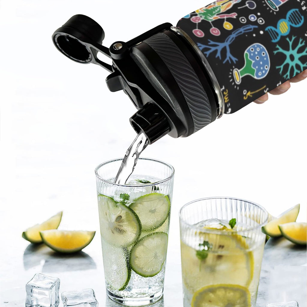 Science Time Blackboard - Insulated Water Bottle with Dual-Use Lid (18oz) Insulated Water Bottle with Dual-Use Lid (18oz) Printed Offshore Science