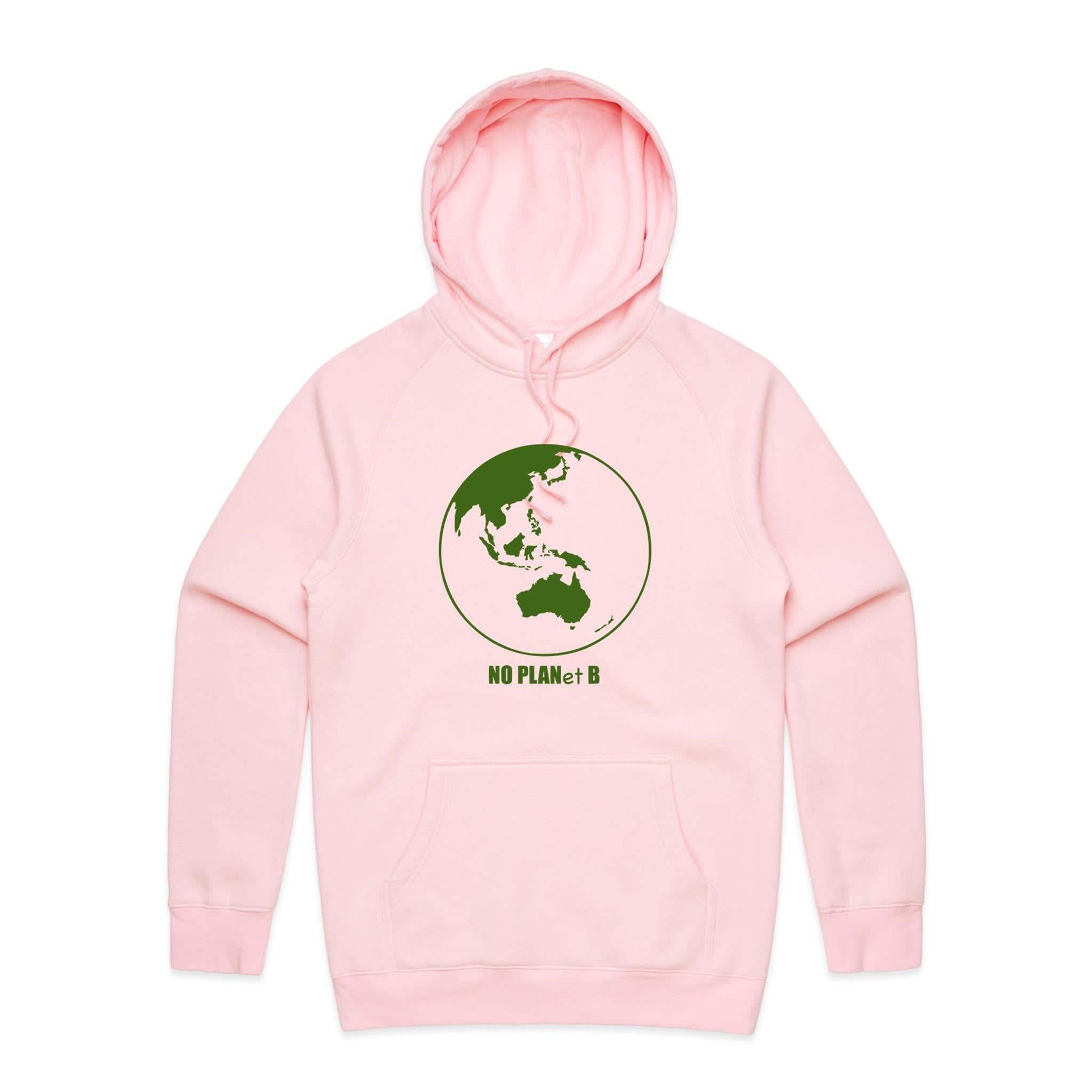 No Planet B - Mens Hoodie Pink Mens Hoodie Environment Printed In Australia