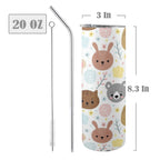 Baby Animals - 20oz Tall Skinny Tumbler with Lid and Straw