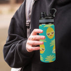 Pineapples With Glasses - Insulated Water Bottle with Dual-Use Lid (18oz) Insulated Water Bottle with Dual-Use Lid (18oz) Food Printed Offshore