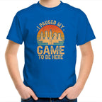 Chess, I Paused My Game To Be Here - Kids Youth T-Shirt Bright Royal Chess Games Printed In Australia