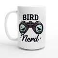 Bird Nerd - White 15oz Ceramic Mug Default Title 15oz Mug animal Globally Fulfilled