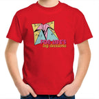 For Life's Big Decisions - Kids Youth T-Shirt Red Kids Youth T-shirt Games Printed In Australia