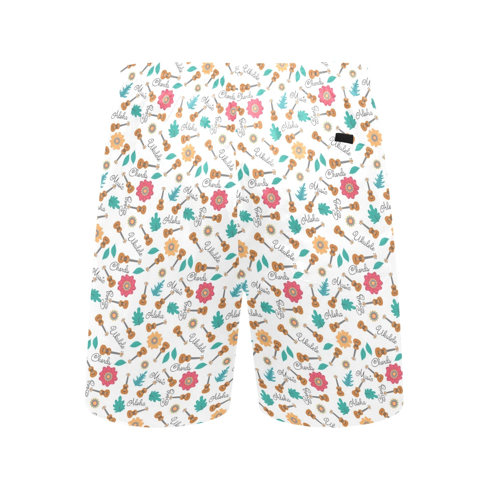 Ukulele Men's Mid-Length Beach Shorts Men's Mid-Length Beach Shorts Music Printed Offshore
