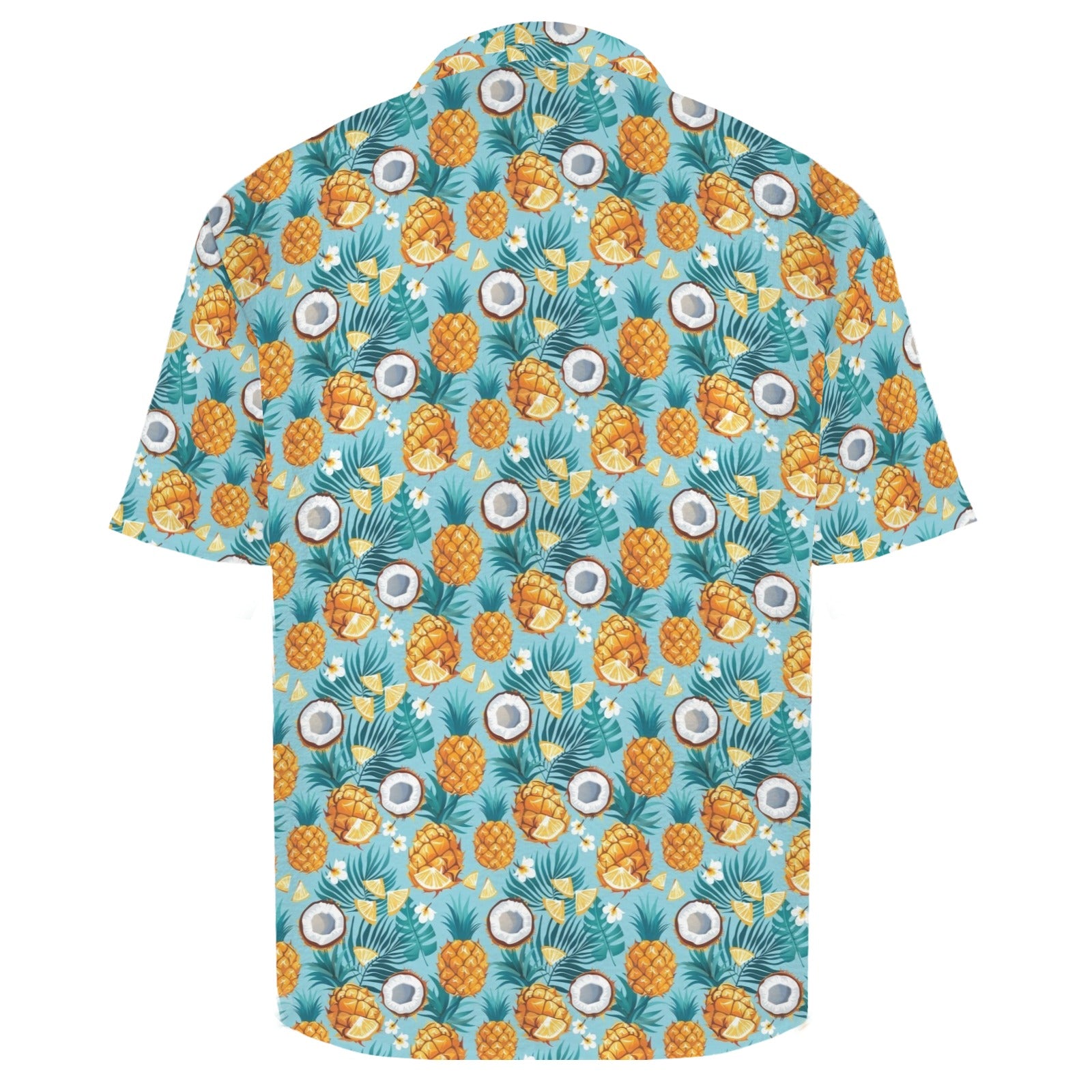 Pineapple Coconut Men's Crinkle Hawaiian Shirt
