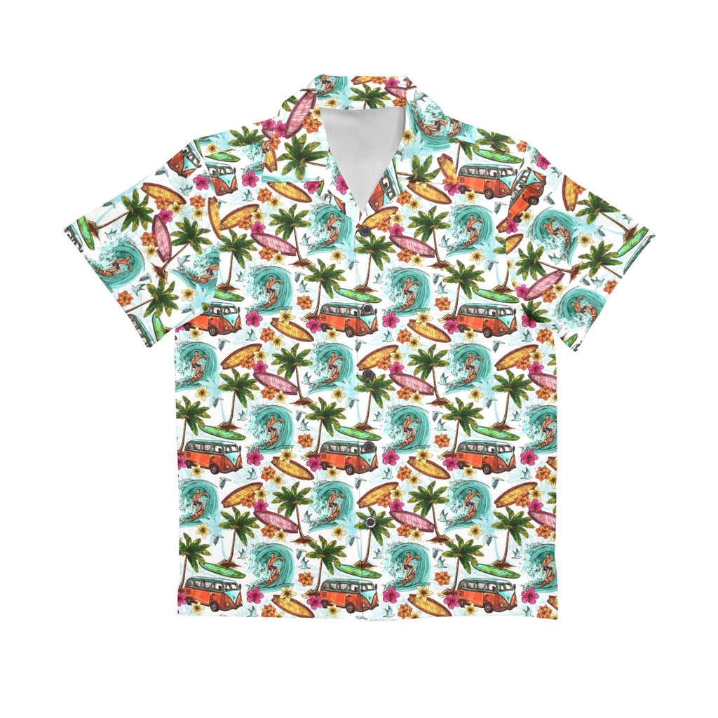 Surfing Safari Senior Kids Hawaiian Shirt