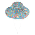 Doughnuts On Blue Wide Brim Bucket Hat Wide Brim Bucket Hat Food Printed Offshore